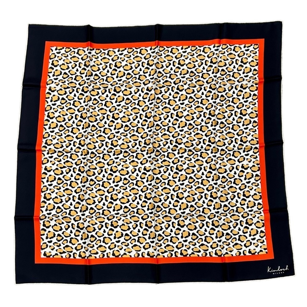 Kinloch Milano Leopard Print Silk Scarf